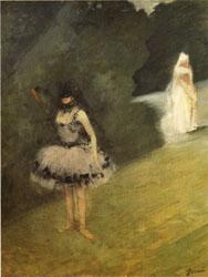 Jean-Louis Forain Dancer Standing behind a Stage Prop